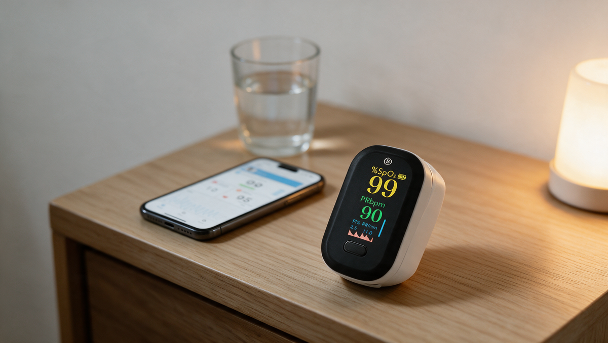 Saturatiemeter met app voor rustig thuis meten