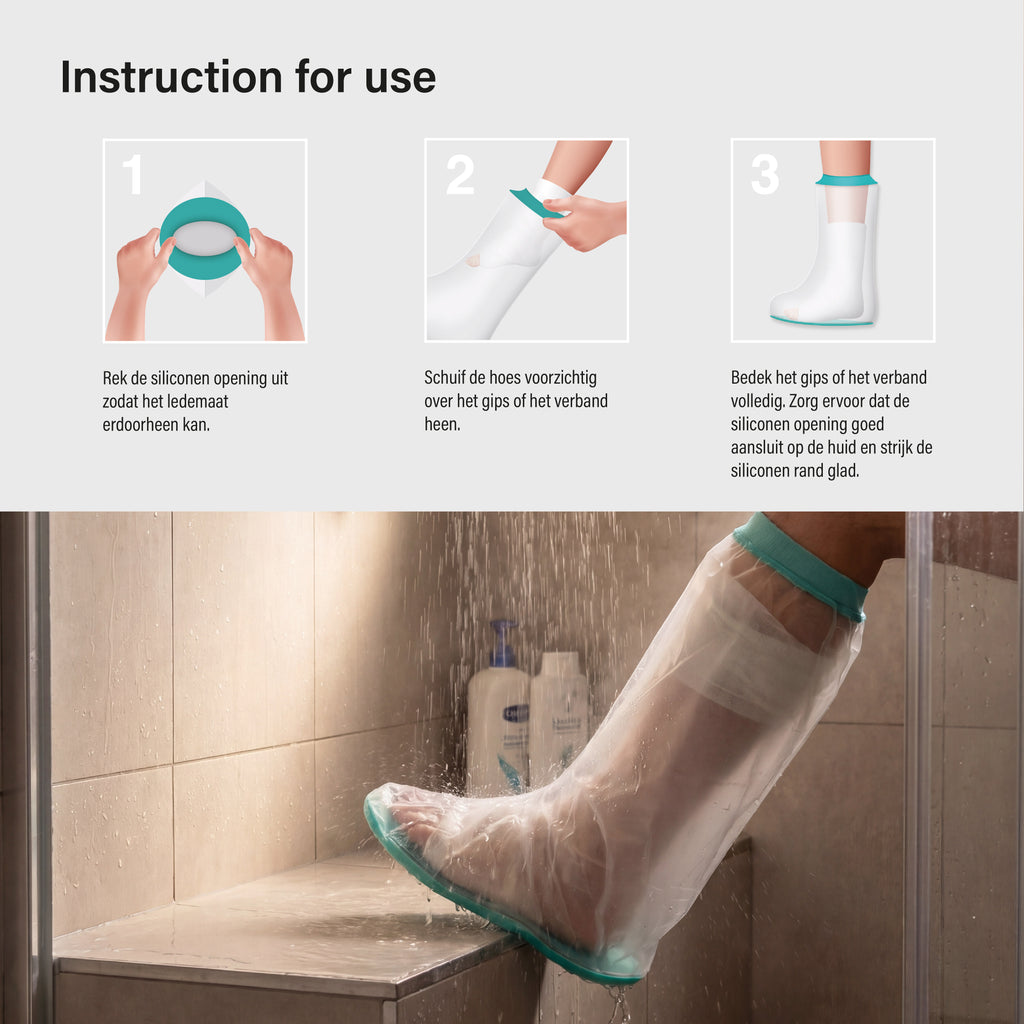BDM CARE Waterdichte been Douchehoes ANTI-SLIP