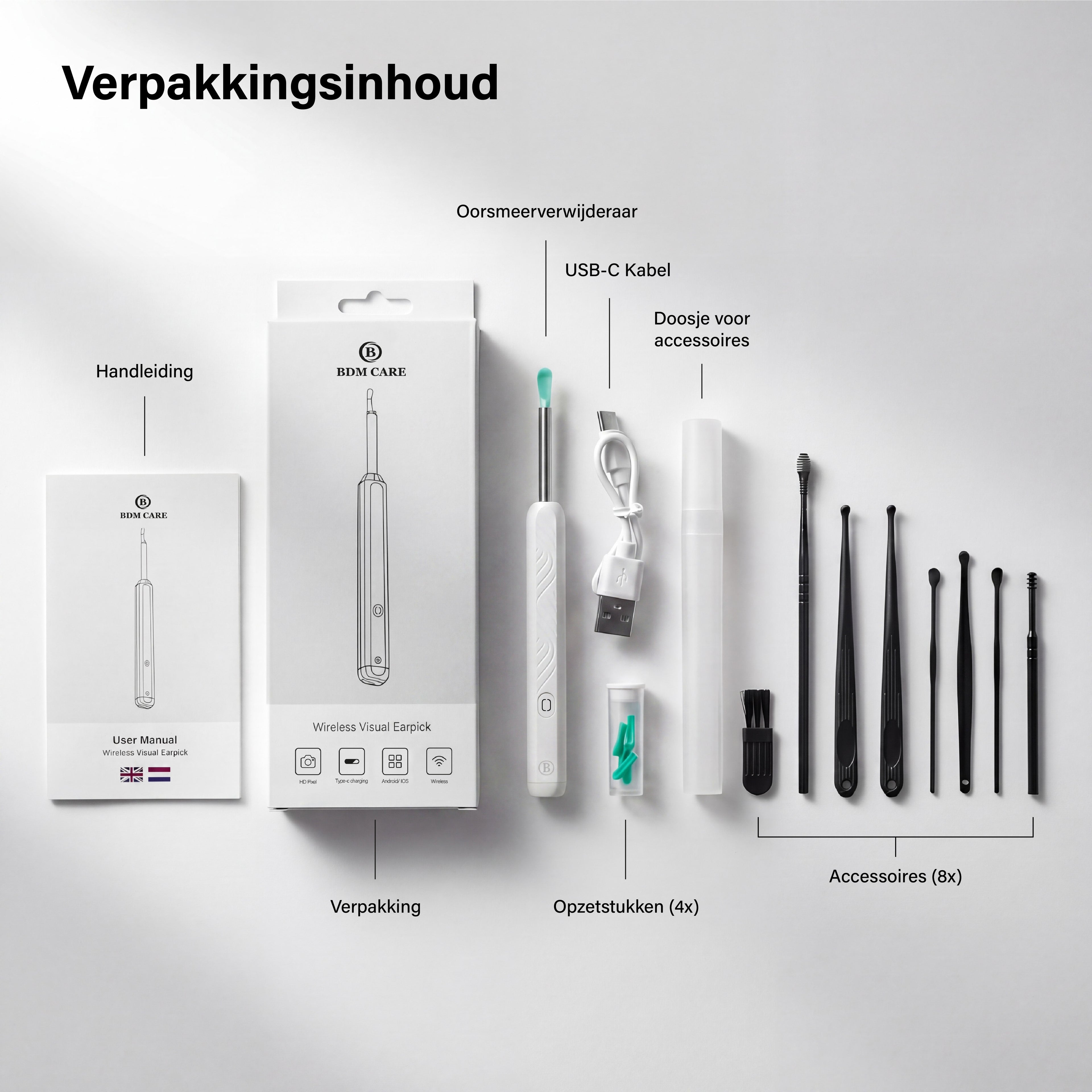 BDM CARE® Oorsmeer Verwijderaar met Camera