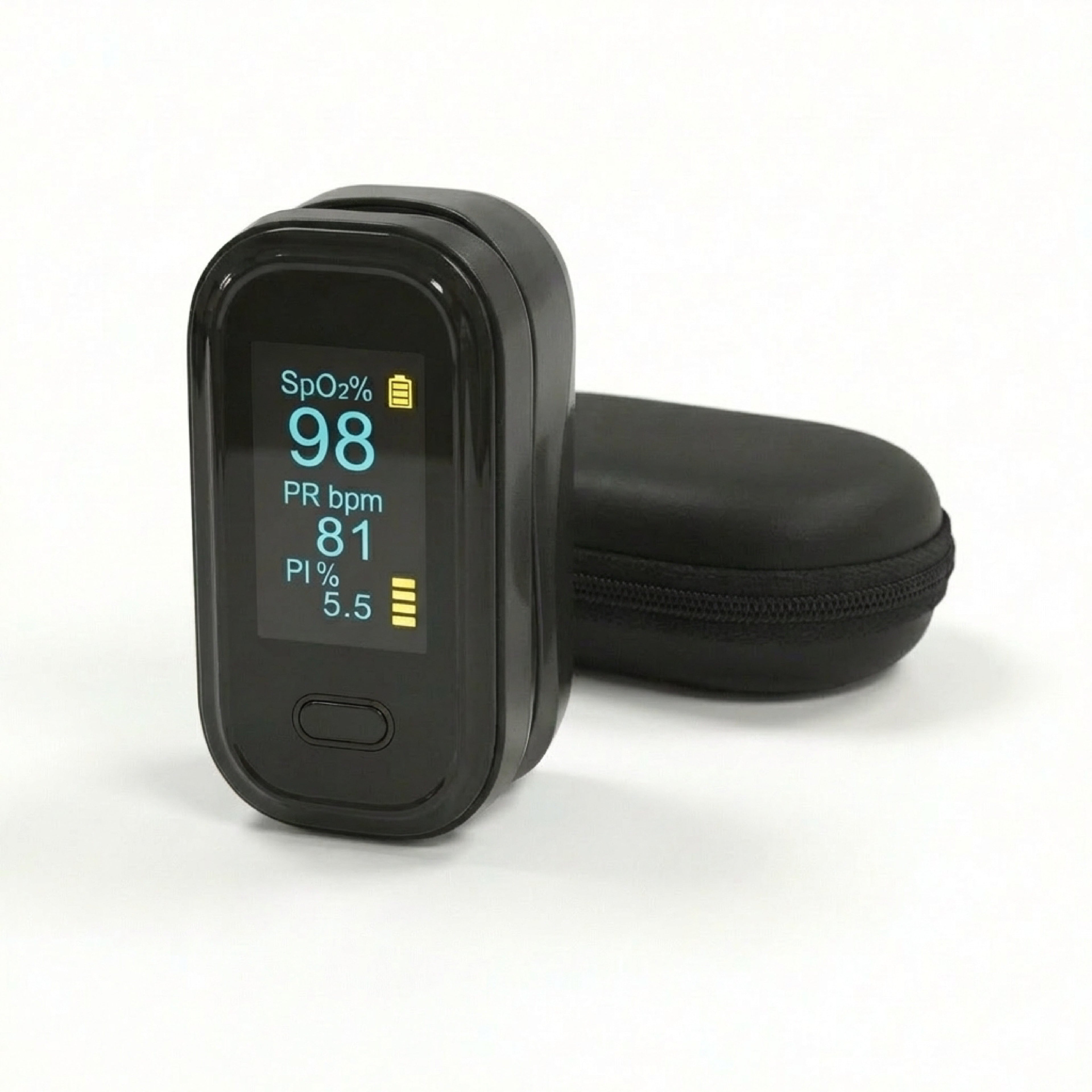 BDM CARE® Saturatiemeter zwart (inclusief batterijen)