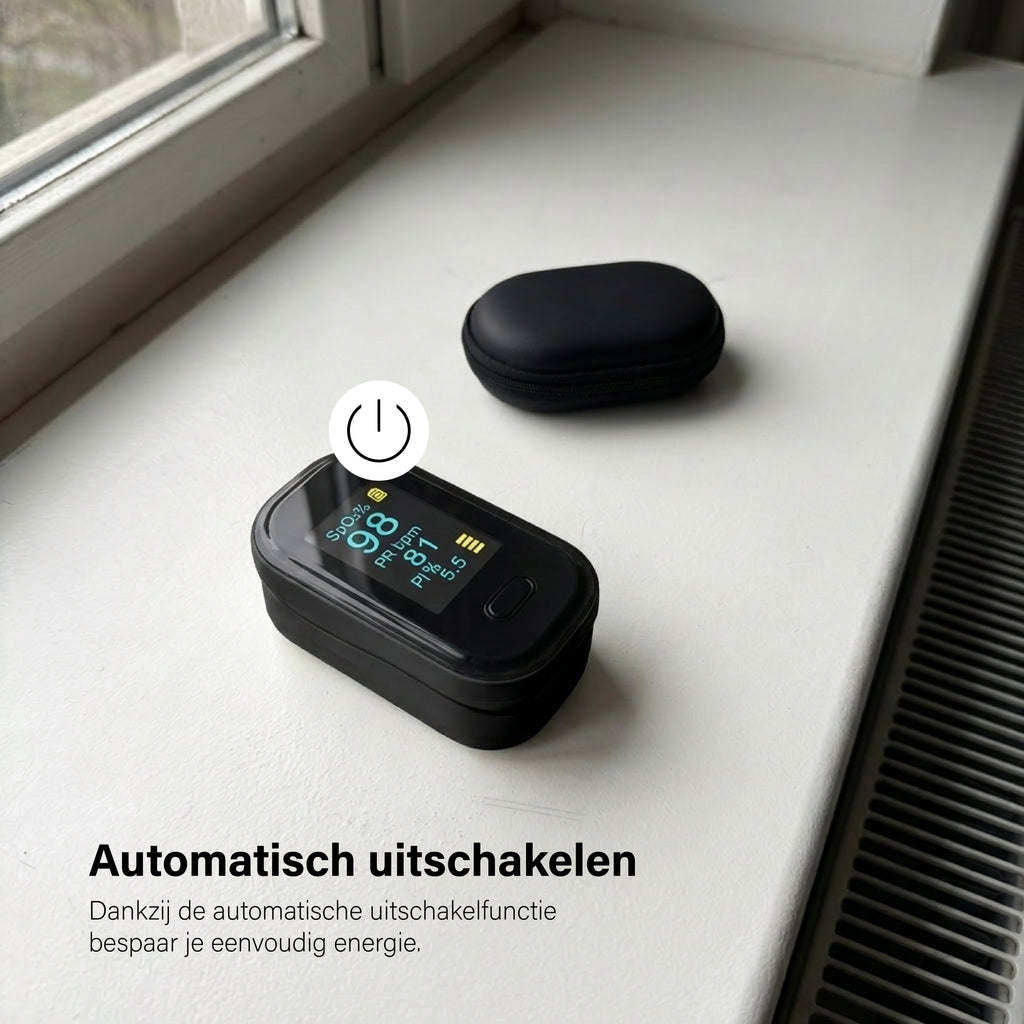 BDM CARE® Saturatiemeter zwart (inclusief batterijen)