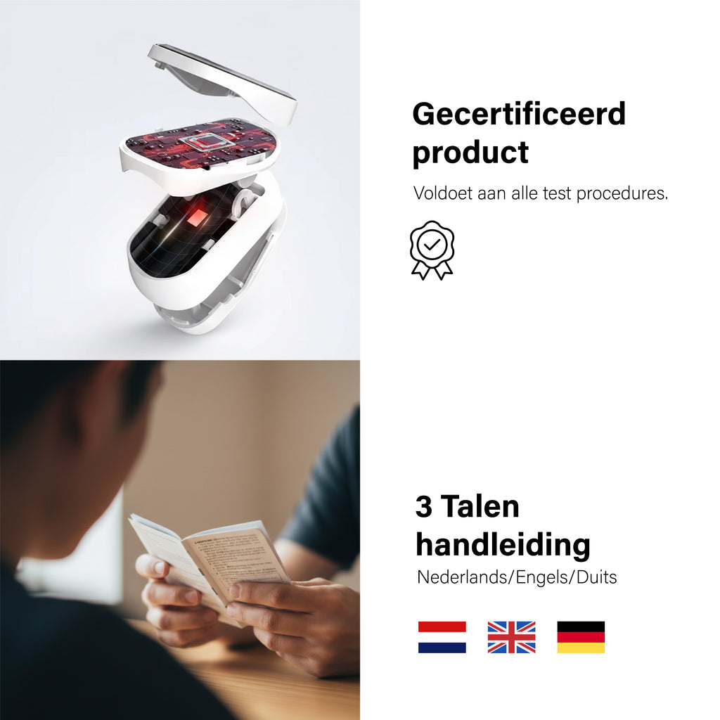 BDM CARE® Saturatiemeter zwart (inclusief batterijen)