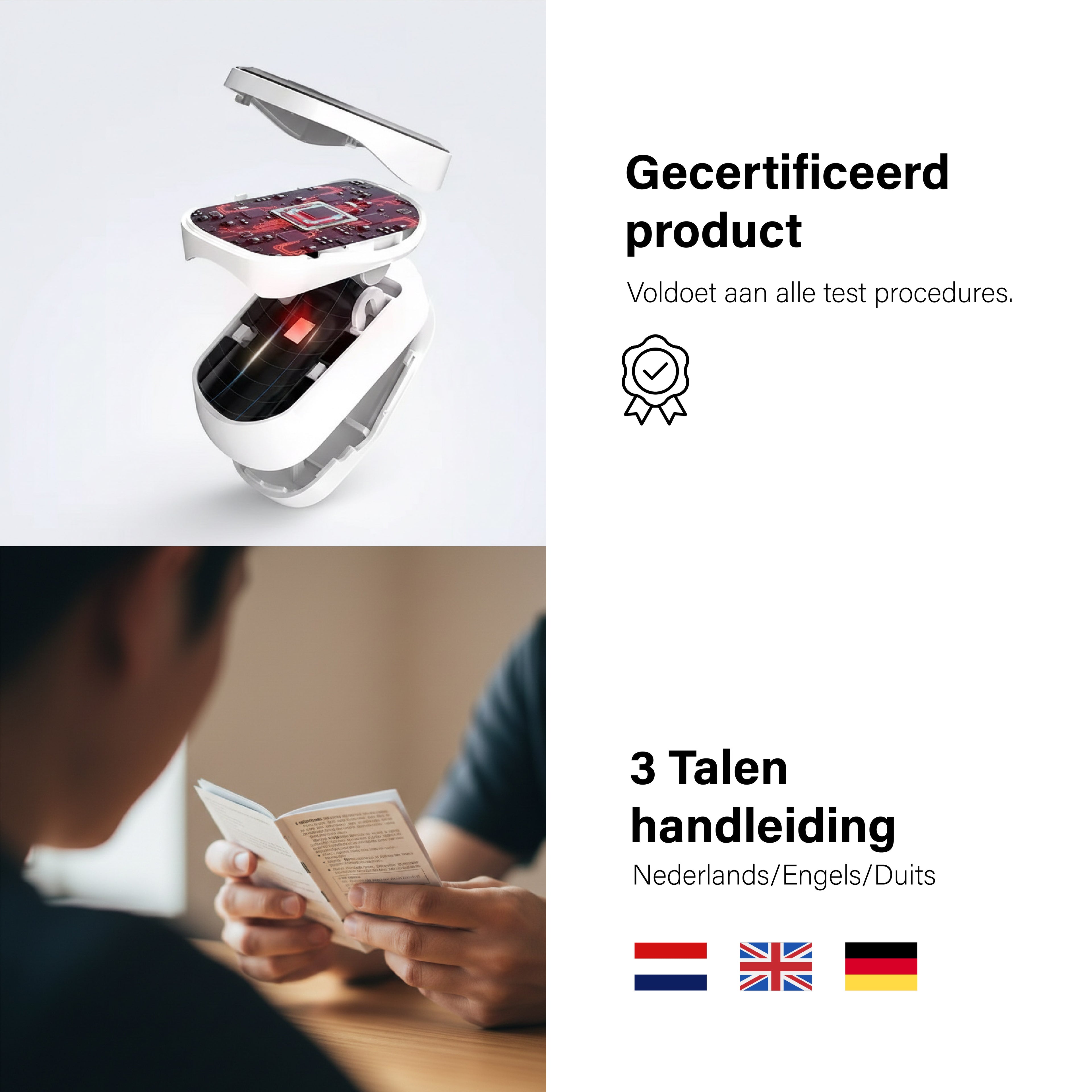 BDM CARE® Saturatiemeter zwart (inclusief batterijen)