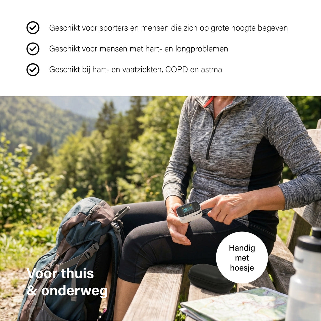 BDM CARE®  Saturatiemeter wit (inclusief batterijen)