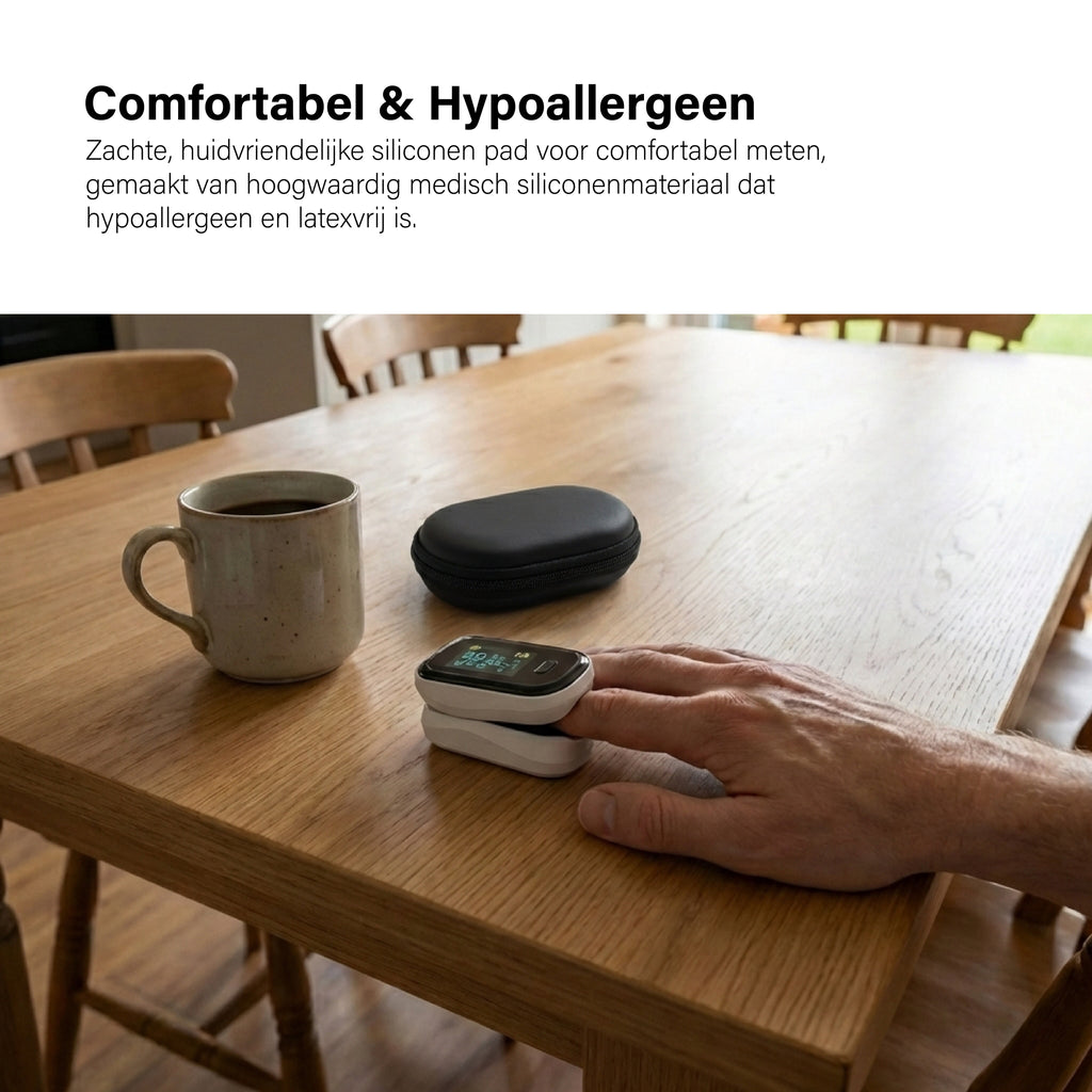 BDM CARE®  Saturatiemeter wit (inclusief batterijen)