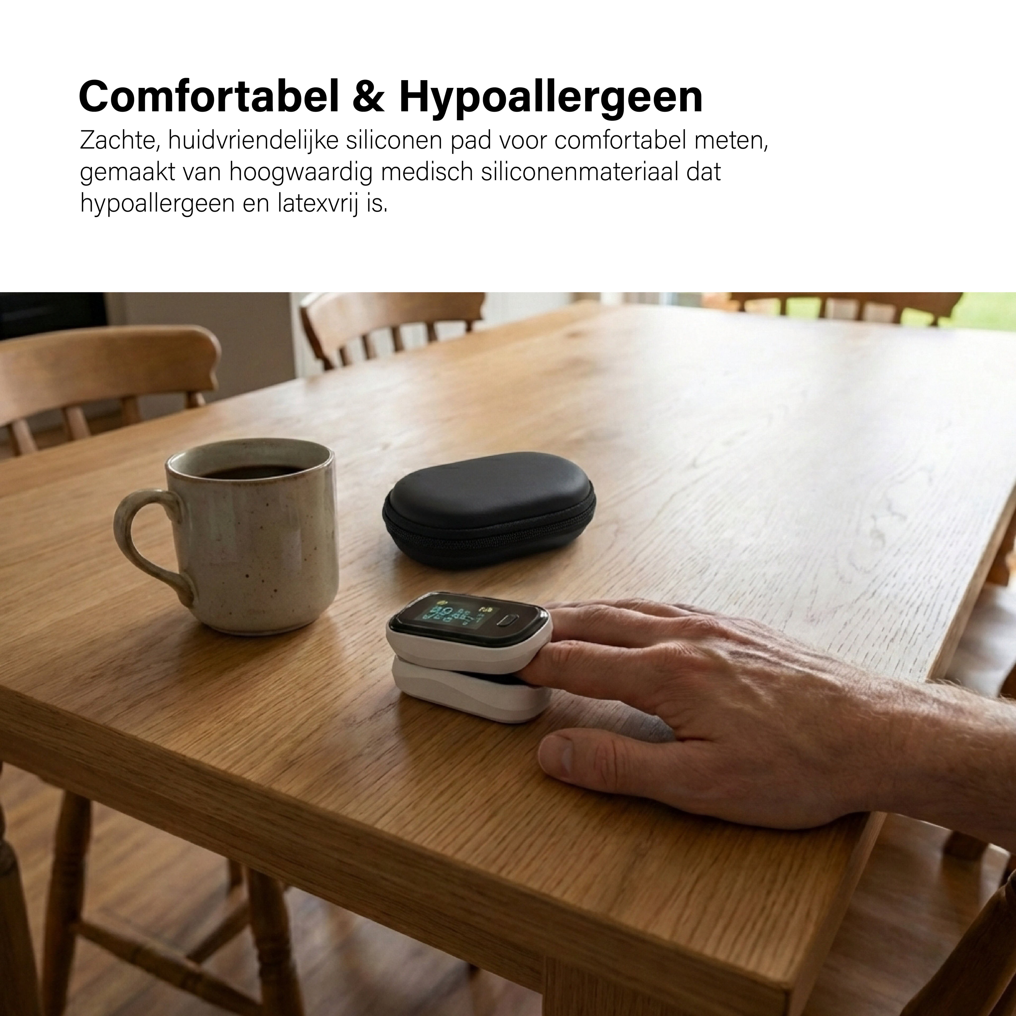 BDM CARE®  Saturatiemeter wit (inclusief batterijen)