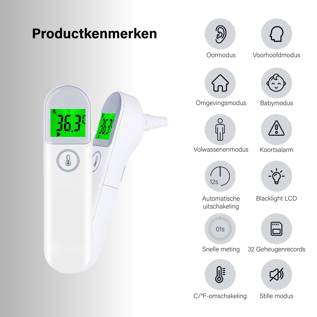 BDM CARE®   2-1 koortsthermometer infrared